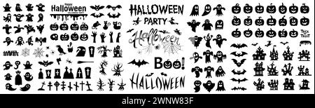 Große Silhouetten von Halloween Stock Vektor