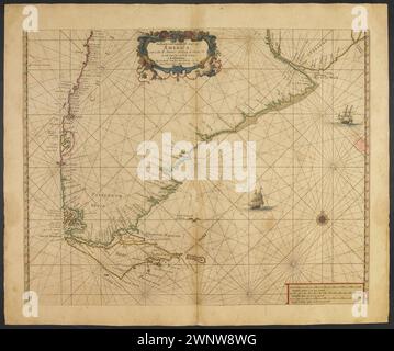 Hendrick Doncker Sea Atlas 1665: Amerika Stockfoto