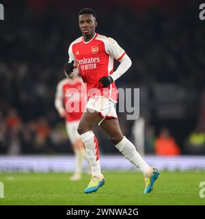 25. Februar 2024 - Arsenal gegen Newcastle United - Premier League - Emirates Stadium Arsenal's Eddie Nketiah in Aktion. Bild : Mark Pain / Alamy Live News Stockfoto