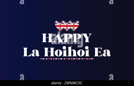 Happy La Hoihoi Ea Elegantes Textdesign Stock Vektor