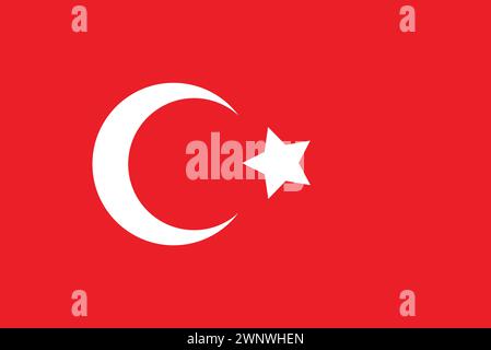 Nationalflagge der Türkei, Hintergrund der Türkei Stock Vektor