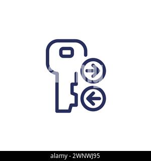 Symbol für Schlüsselaustausch, Vektor Stock Vektor