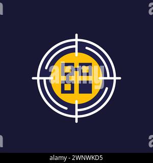 Symbol für Mustererkennung, abgewickelte Vektorkonstruktion Stock Vektor