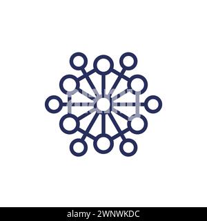 Symbol für Komplexitätslinie auf weiß Stock Vektor