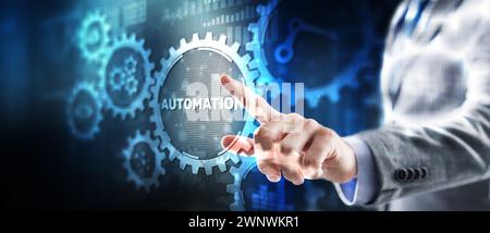 Automatisierung Geschäfts- und Industrieprozesse. Automatisierung von Business-Workflows. Stockfoto