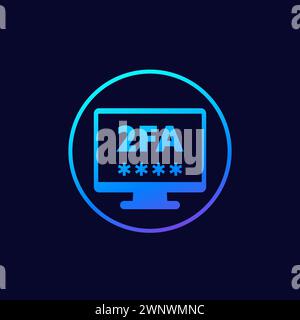 Zwei-Faktor-Authentifizierungssymbol für Web Stock Vektor