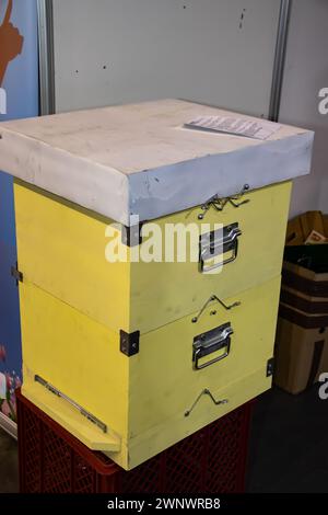 Langstroth Kunststoff-Bienenstock-Box Mit Tiefem Brut (Montiert) Stockfoto