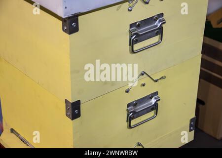 Langstroth Kunststoff-Bienenstock-Box Mit Tiefem Brut (Montiert) Stockfoto