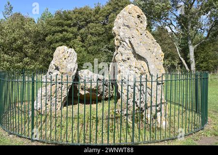 Flüsterritter bei Rollright Stones an der Grenze zu Oxfordshire und Warwickshire Großbritannien Stockfoto