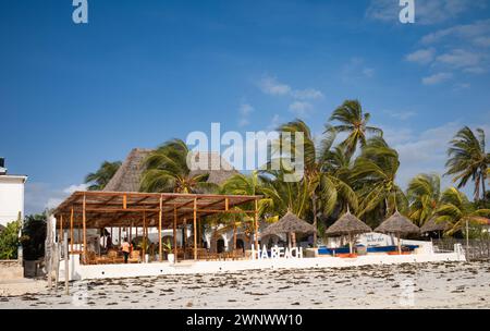 Stonehouse Hotel und Ha Beach Bar und Restaurant am Jambiani Beach, Sansibar, Tansania Stockfoto