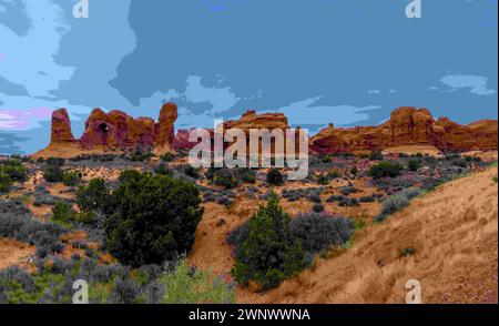 Moab, UT, USA. November 2023. Luftaufnahmen von Utahs faszinierenden Felsformationen halten die atemberaubenden geologischen Wunder des Bundesstaates fest. (Credit Image: © Walter G Arce SR Grindstone Medi/ASP) NUR REDAKTIONELLE VERWENDUNG! Nicht für kommerzielle ZWECKE! Stockfoto