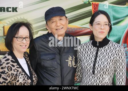 Los Angeles, USA. März 2024. Susan Hong, James Hong, April Hong bei 'Kung Fu Panda 4' Premiere im AMC 14, The Grove, Los Angeles, CA, 3. März, 2024. Foto: Joseph Martinez/PictureLux Credit: PictureLux/The Hollywood Archive/Alamy Live News Stockfoto