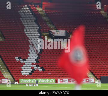 Bramall Lane, Sheffield, Großbritannien. März 2024. Premier League Football, Sheffield United gegen Arsenal; Eine allgemeine Ansicht der Blade Sitze in der Bramall Lane, Heimstadion von Sheffield United Credit: Action Plus Sports/Alamy Live News Stockfoto