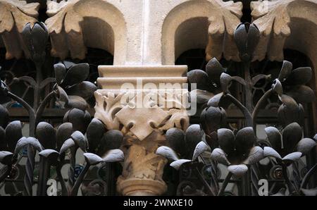 Details aus der wunderschönen Inneneinrichtung des casa Amatller, Barcelona Stockfoto