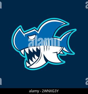 Neon Haifischflosse, glühende Ikone. Neon Silhouette von Haiflosse in lebendigen Farben. Versteckte Bedrohung und Gefahr, Meer und Ozean hungrigen Raubtier. Symbolsatz, Zeichen, s Stock Vektor