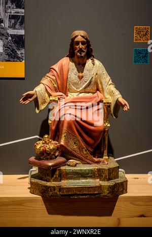 Cerdà Museum, in Puigcerdà. Raum für das ehemalige Kloster der Klosterschwestern von Puigcerdà (Cerdanya, Girona, Katalonien, Spanien, Pyrenäen) Stockfoto