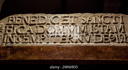 Cerdà Museum, in Puigcerdà. Raum für das ehemalige Kloster der Klosterschwestern von Puigcerdà (Cerdanya, Girona, Katalonien, Spanien, Pyrenäen) Stockfoto