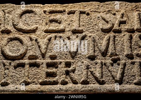 Cerdà Museum, in Puigcerdà. Raum für das ehemalige Kloster der Klosterschwestern von Puigcerdà (Cerdanya, Girona, Katalonien, Spanien, Pyrenäen) Stockfoto