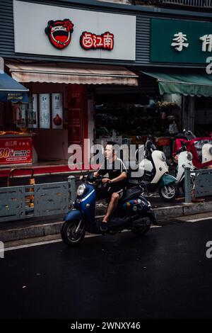 Roller auf den Straßen von Suzhou Stockfoto