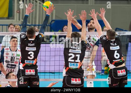 ITAS Trentino VS Berlin Recyclin Volleys - Viertelfinale der CEV Men Volley Champions League 2023/24 Stockfoto