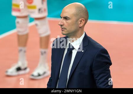 ITAS Trentino VS Berlin Recyclin Volleys - Viertelfinale der CEV Men Volley Champions League 2023/24 Stockfoto