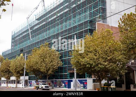 Bauprojekt für Studentenunterkünfte von Unilodge in Kensington, Sydney, Eastern Vororte, Sydney, NSW, Australien, 2024 Stockfoto