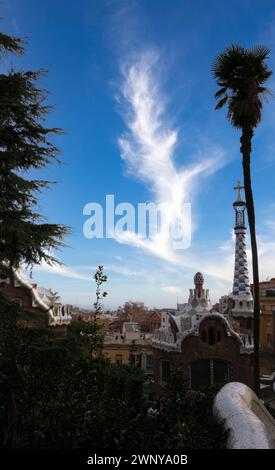 Park Güell der berühmteste Park Barcelonas Stockfoto