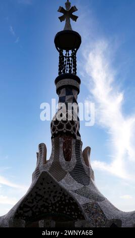 Park Güell der berühmteste Park Barcelonas Stockfoto