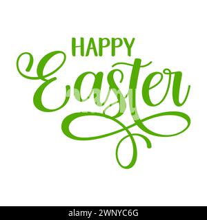 Vektor Hand gezeichnet Happy Easter Zitat. Beschriftung für Werbung, Poster, Druck, Geschenkdekoration. Stock Vektor