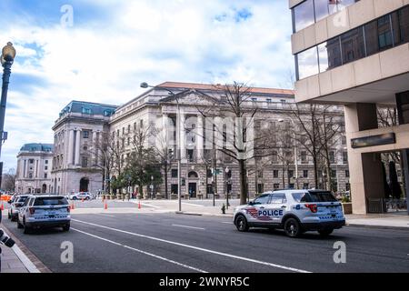 Polizeiautos auf den Straßen von Washington DC Stockfoto