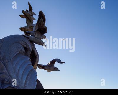 Waves and Gulls, Navy Merchant Marine Memorial, Washington, DC Stockfoto