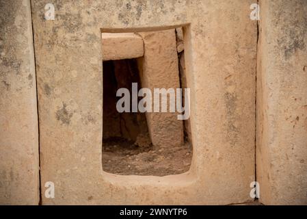Mnajdra Megalithic Religiöse Stätte - Malta Stockfoto