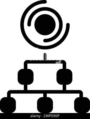 Symbol für Struktur, hierarchisch Stock Vektor