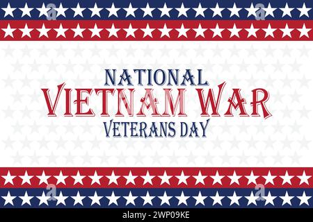 National Vietnam War Veterans Day. Urlaubskonzept. Vorlage für Hintergrund, Banner, Karte, Poster mit Textbeschriftung Stock Vektor