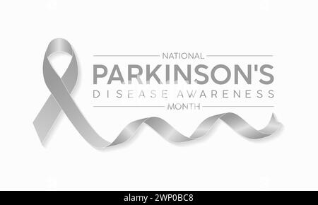 National Parkinson's Disease Awareness Month beobachtet jedes Jahr im April, Vektor Banner, Flyer, Poster und Social medial Template Design. Stock Vektor