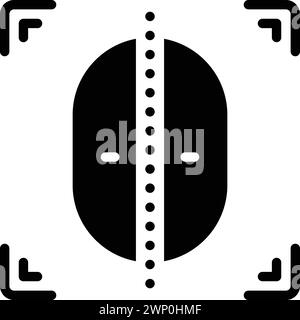 Symbol für Gesichtserkennung, Gesicht Stock Vektor