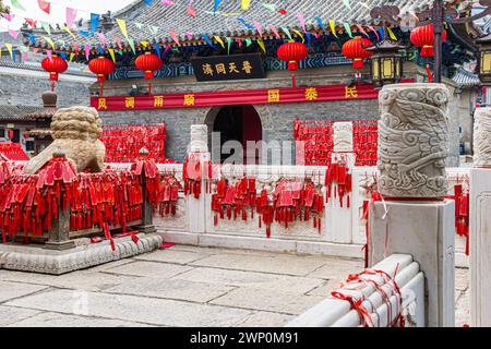 Tempel im historischen Tianhou Palast von Tianjin, China Stockfoto