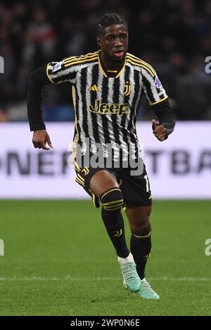 Neapel, Italien. März 2024. Samuel Iling-Junior von Juventus während des Spiels der Serie A zwischen SSC Napoli und Juventus FC im Stadio Diego Armando Marado Stockfoto