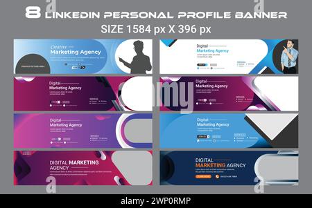 Professionelle LinkedIn Hintergrundbanner oder Titelbild-Fotovorlage Design Stock Vektor