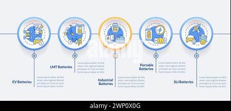 Batterie Moderne Technologie Kreis Infografik Vorlage Stock Vektor