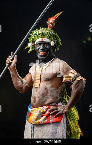 Tambul Stamm aus dem südlichen Hochland nahe Mount Giluwe, hier fotografiert beim SingSing Festival am Mount Hagen, Western Highlands, Papua-Neuguinea Stockfoto