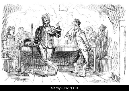 Public House, Bury St Edmunds, Cartoon aus dem 1852er Punch Magazine Stockfoto