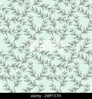 Nahtlose Blattverzweigungen nahtloses Muster Stock Vektor