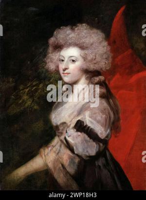 Maria Anne Fitzherbert (geb. Smythe, früher Weld, 1756–1837), Geliebte von Georg IV. Von Großbritannien, Porträtgemälde in Öl auf Leinwand von Sir Joshua Reynolds, um 1788 Stockfoto