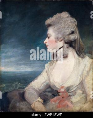 Mary Robinson (geborene Darby, 1757–1800) war eine englische Schauspielerin, Dichterin, Dramatikerin und Geliebte von George IV. Des Vereinigten Königreichs. Porträtgemälde in Öl auf Leinwand von Sir Joshua Reynolds, 1783-1784 Stockfoto