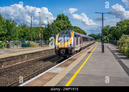 Netzwerk Bahnhofsbahnsteig Dorridge West midlands england großbritannien Stockfoto