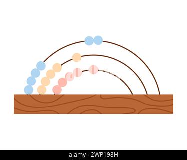 montessori-Spiel aus Holz. Bildungs-Entwicklung Spielzeug Cartoon Vektor Illustration Stock Vektor