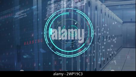 Bild von 6g Text über Datenverarbeitung und Serverraum Stockfoto