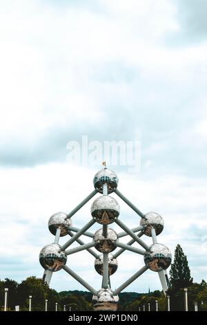 Foto des Atomiums in Brüssel. Stockfoto