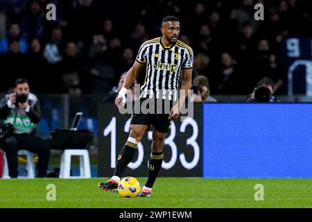 Neapel, Italien. März 2024. Bremer von Juventus FC während des Spiels zwischen SSC Napoli und Juventus FC im Stadio Diego Armando Maradona am 3. März 2024 in Neapel Credit: Giuseppe Maffia/Alamy Live News Stockfoto